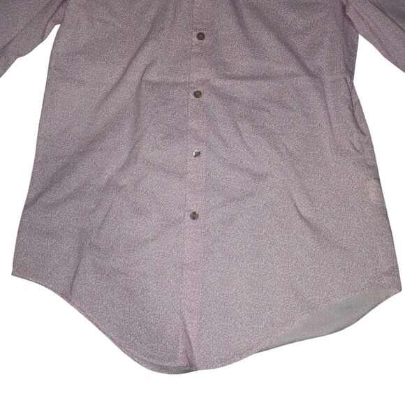 Van Heusen Dress Shirt Mens 14.5 32/33 Pink Slim Fit Stretch Stain Shield Wrinkl - Picture 5 of 11
